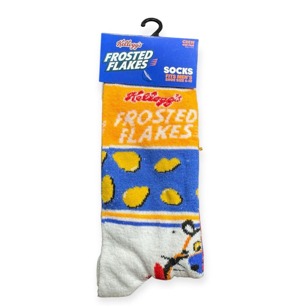 Frosted Flakes Cereal Men’s Socks Sizes 6-12 Retro Colorful‎ Socks Y2K BNWT